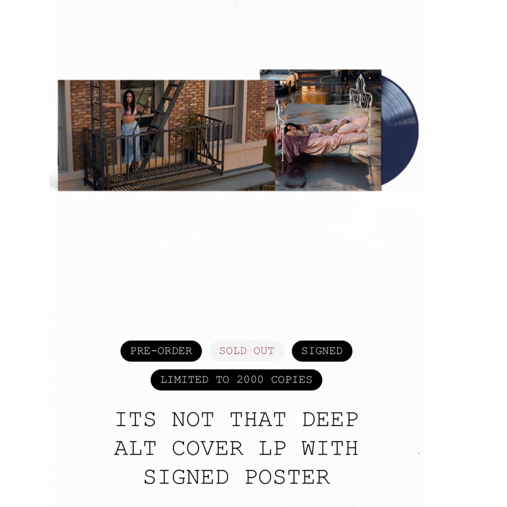 Sealed Demi Lovato it's not that deep colored vinyl alt cover signed poster